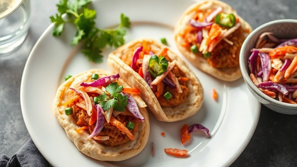 Gardein Porkless Pockets with Sweet and Spicy Slaw