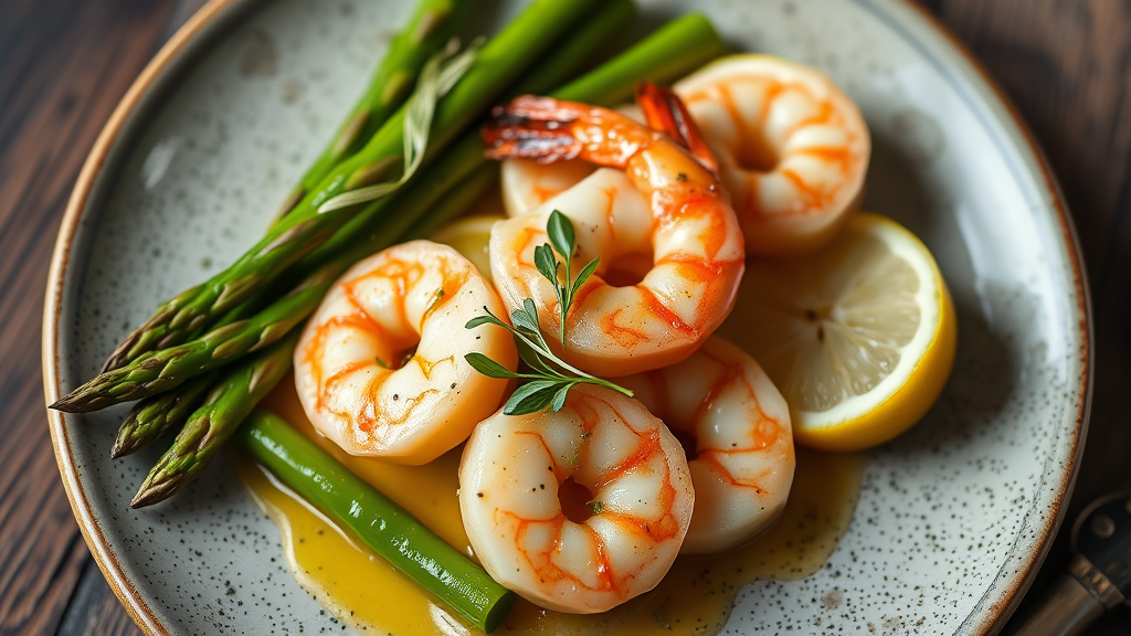 Garlic Butter Shrimp with Asparagus