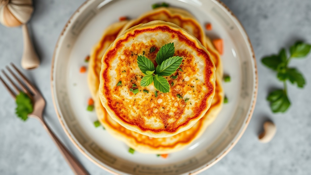 Garlic Buttermilk Tapioca Pancakes