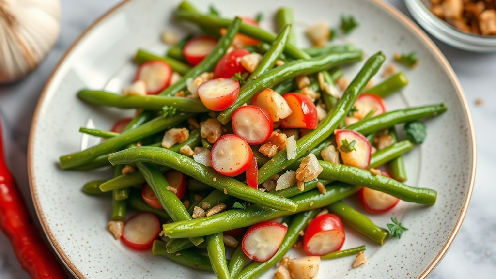 Garlic Pickled Green Beans with a Kick
