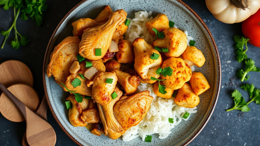 Ginger Garlic Chicken and Cauliflower Bake