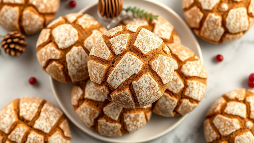 Gingerbread Crinkle Cookies
