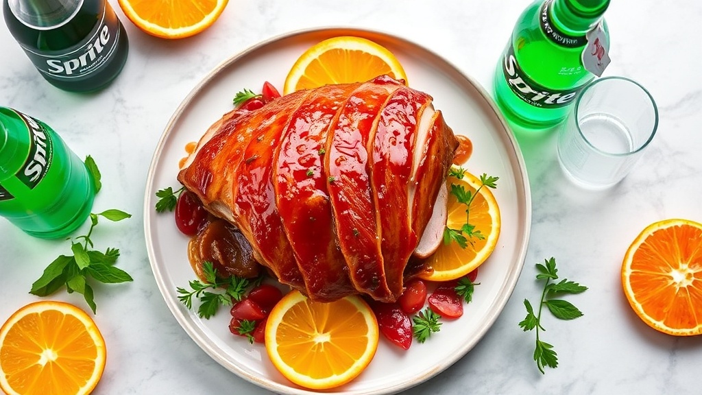Glazed Ham with Sprite and Orange Juice