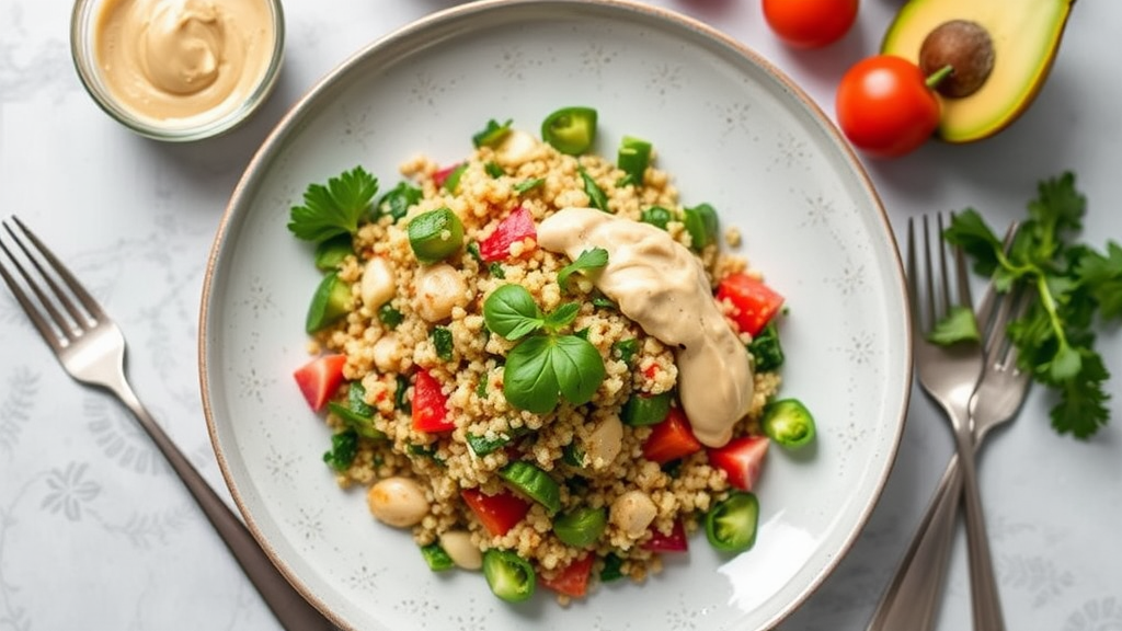 Gluten-Free Mediterranean Quinoa Salad with Lemon-Tahini Dressing