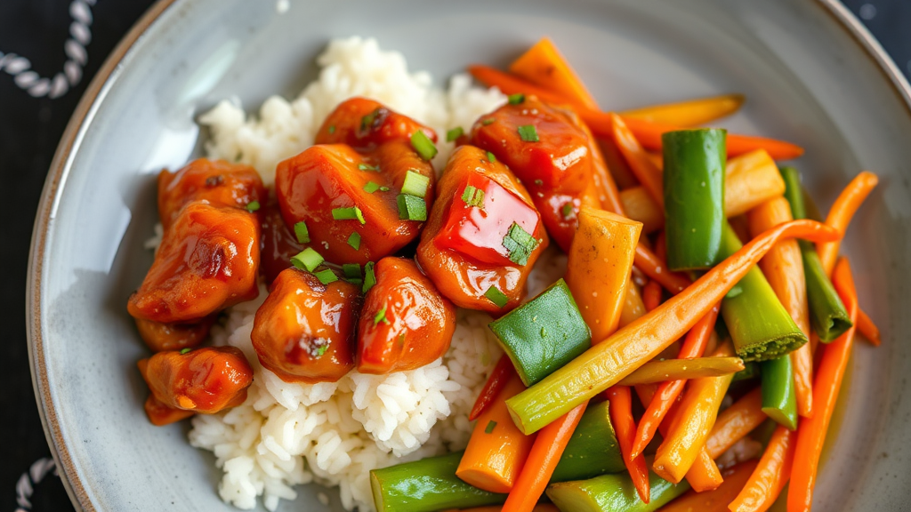 Gochujang Chicken with Stir-Fried Vegetables