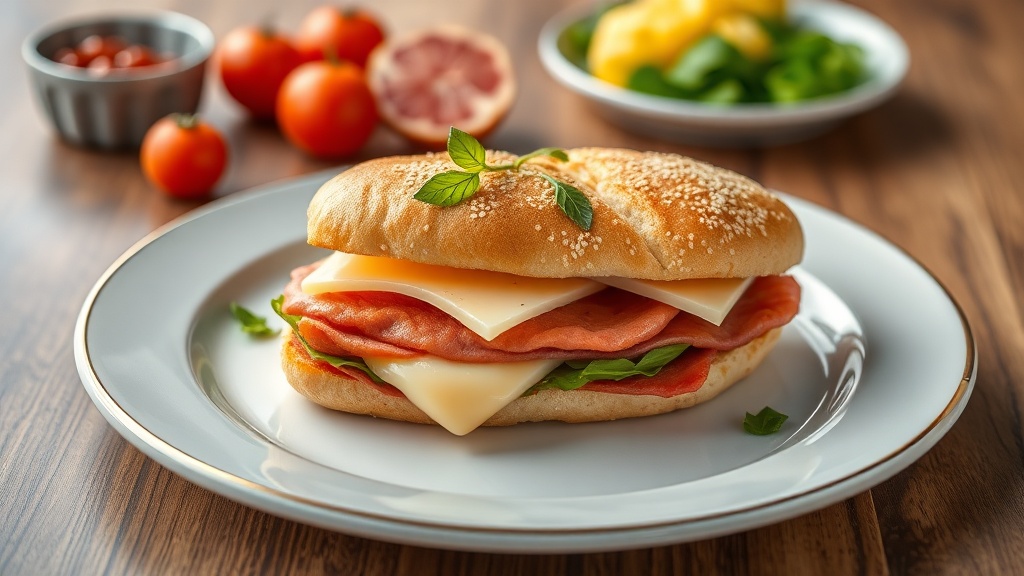 Gourmet Bologna and Cheese Sandwich