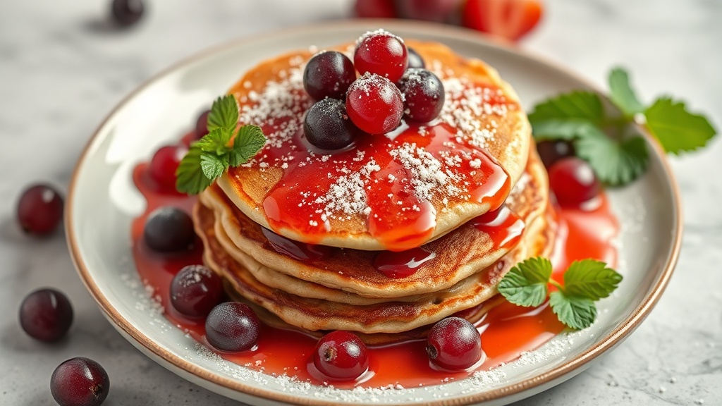 Grape Juice Pancakes with Alfalfa Powder