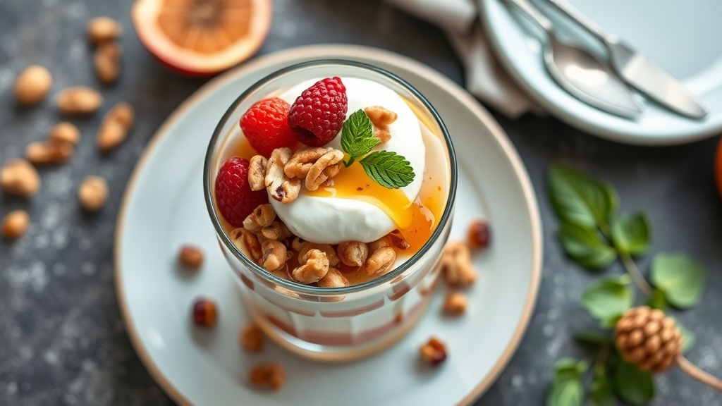 Greek Yogurt and Honey Nut Parfait