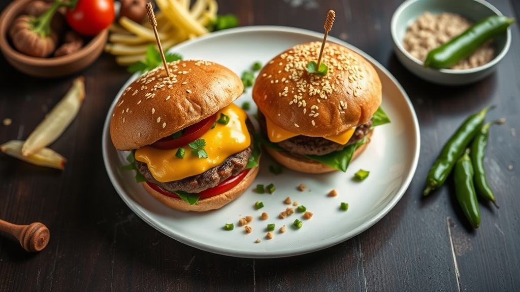 Green Chile Cheeseburgers
