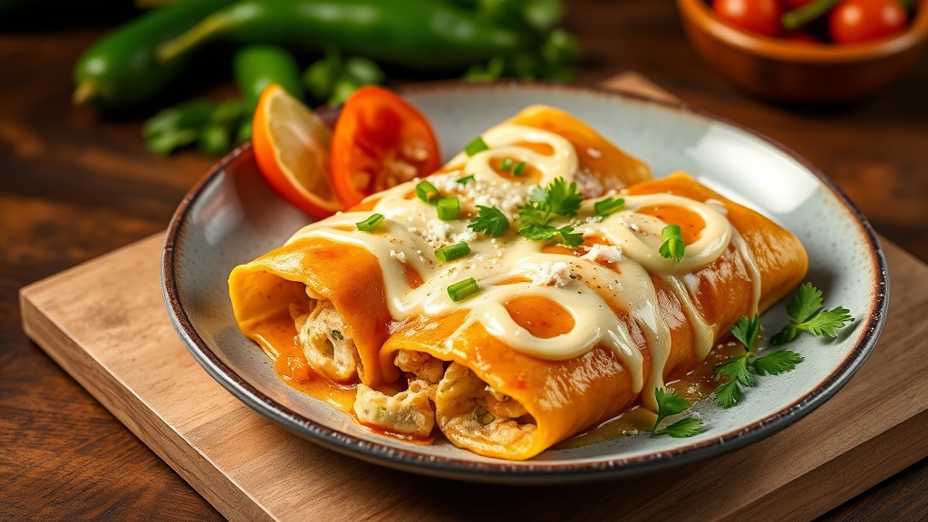 Green Chile Chicken Enchiladas