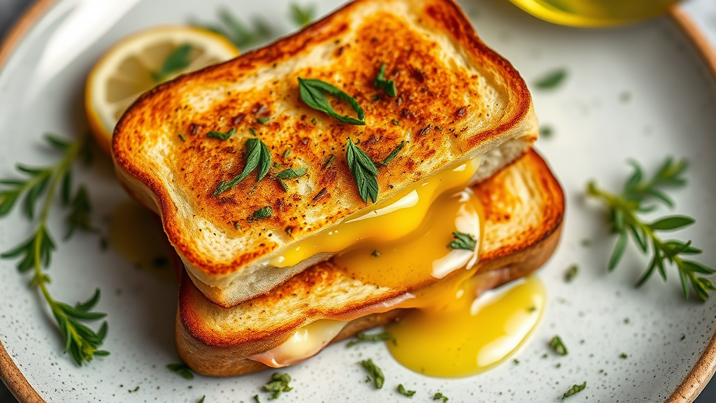 Grilled Cheese with Herb-Infused Olive Oil