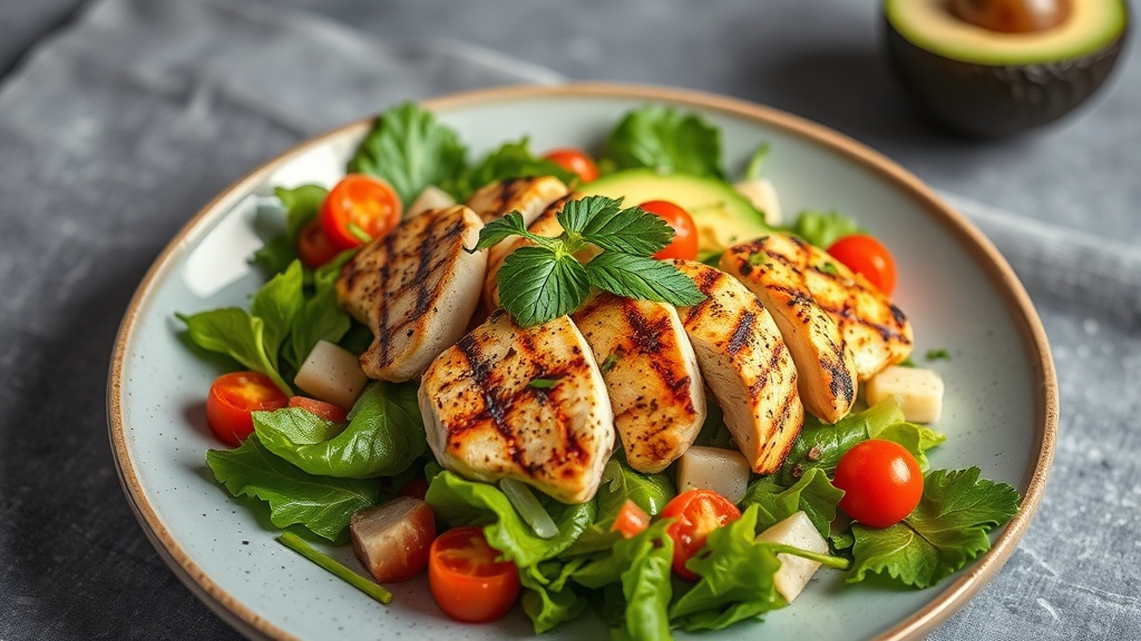Grilled Chicken and Avocado Salad