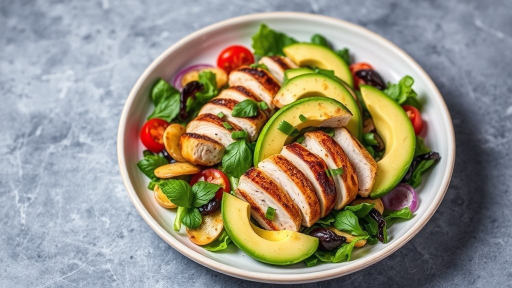 Grilled Chicken and Avocado Salad