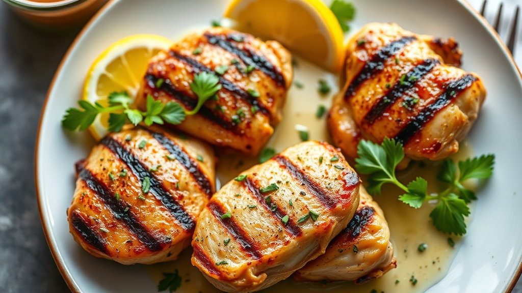 Grilled Chicken Thighs with Citrus Herb Marinade