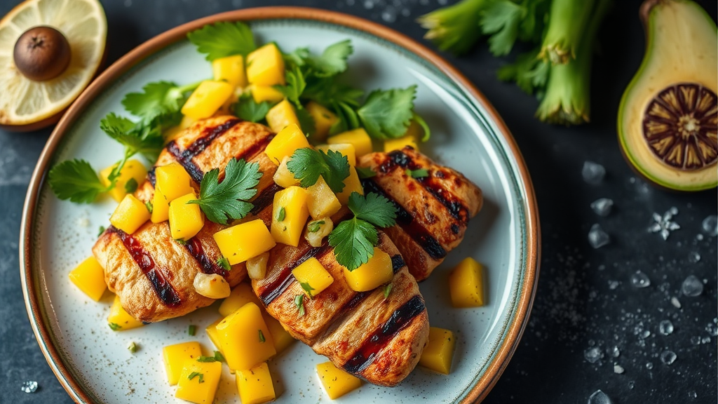 Grilled Lemongrass Chicken with Mango Salsa