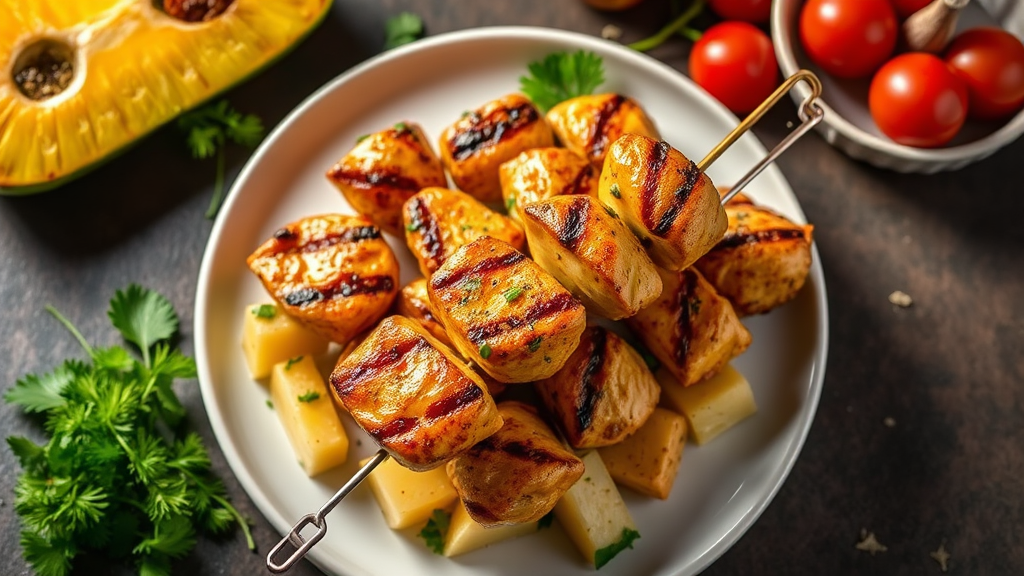 Grilled Pineapple Chicken Skewers