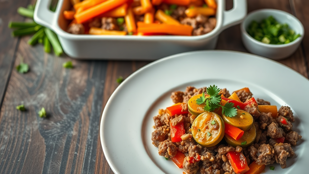 Ground Beef and Vegetable Bake