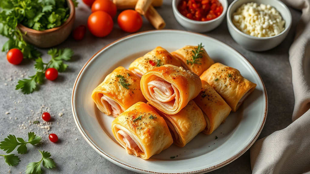Ham and Cheese Crescent Roll-Ups