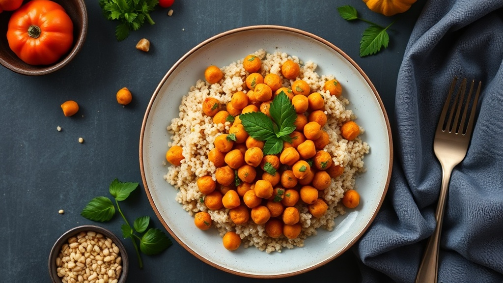 Healthy Indian Chickpea Curry with Quinoa