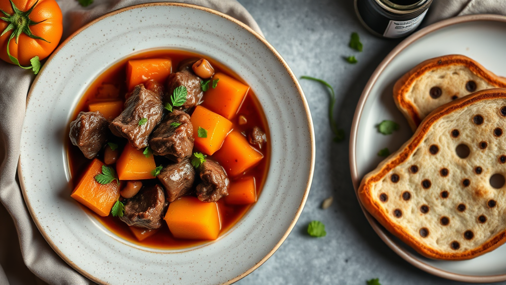 Hearty Beef and Sweet Potato Stew