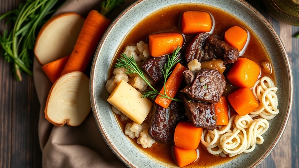 Hearty Venison Stew with Carrots and Parsnips