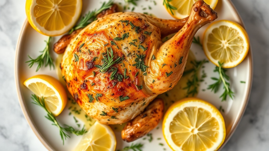 Herb Roasted Chicken with Lemon and Garlic