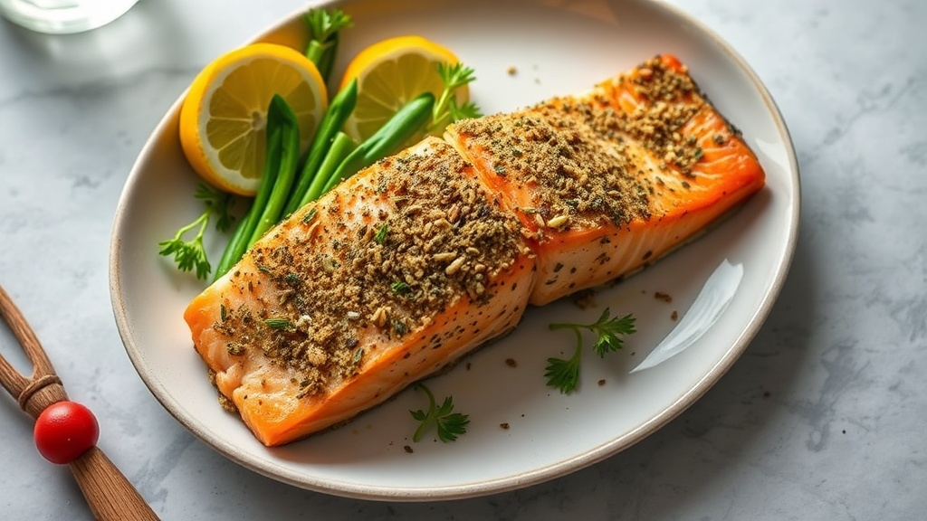Herb-Crusted Air Fryer Salmon