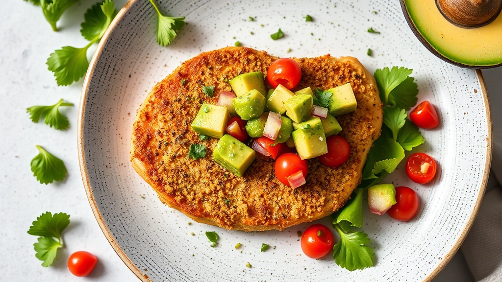 Herb-Crusted Chicken Breast with Avocado Salsa