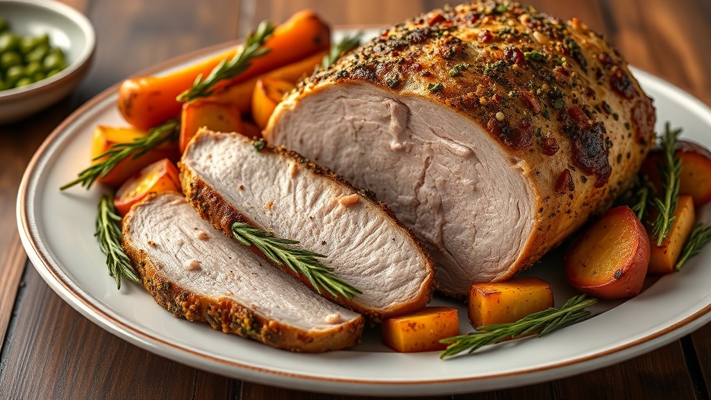 Herb-Crusted Pork Roast with Roasted Vegetables