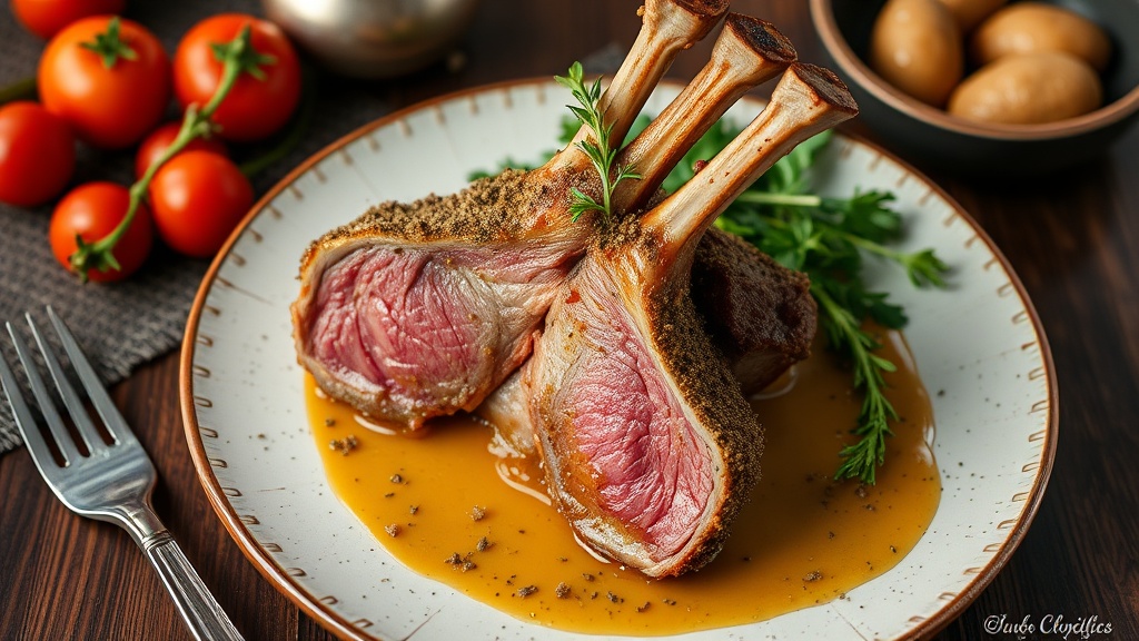 Herb-Crusted Rack of Lamb with Honey-Mustard Glaze