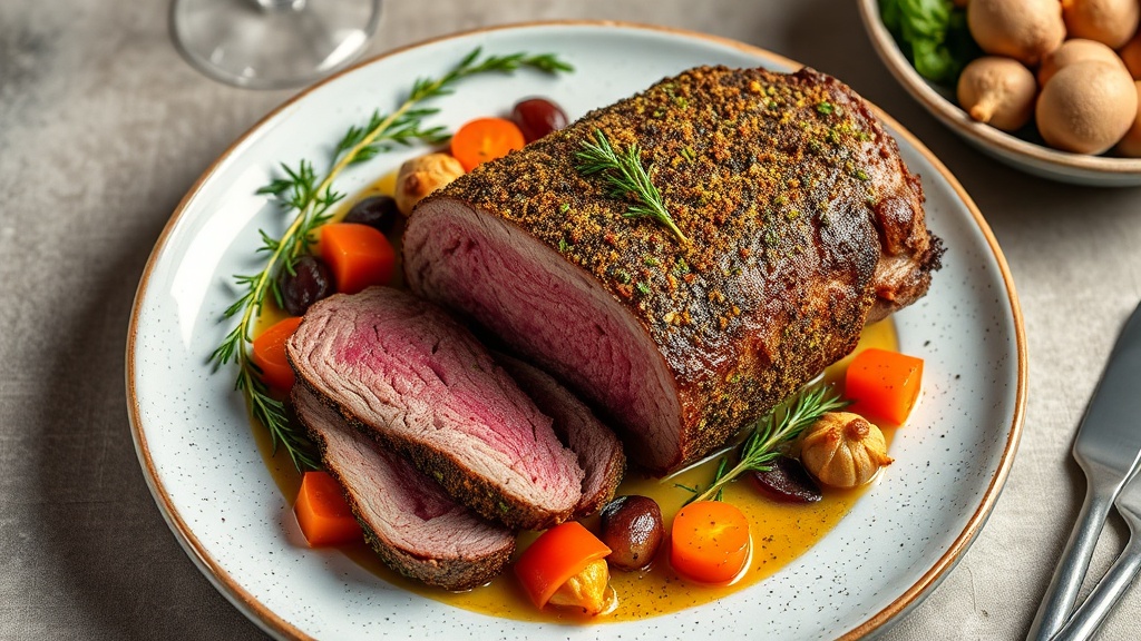 Herb-Crusted Venison Roast