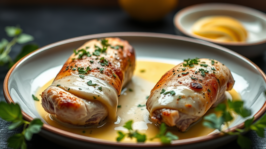 Herbed Boiled Chicken Livers with Lemon-Garlic Sauce