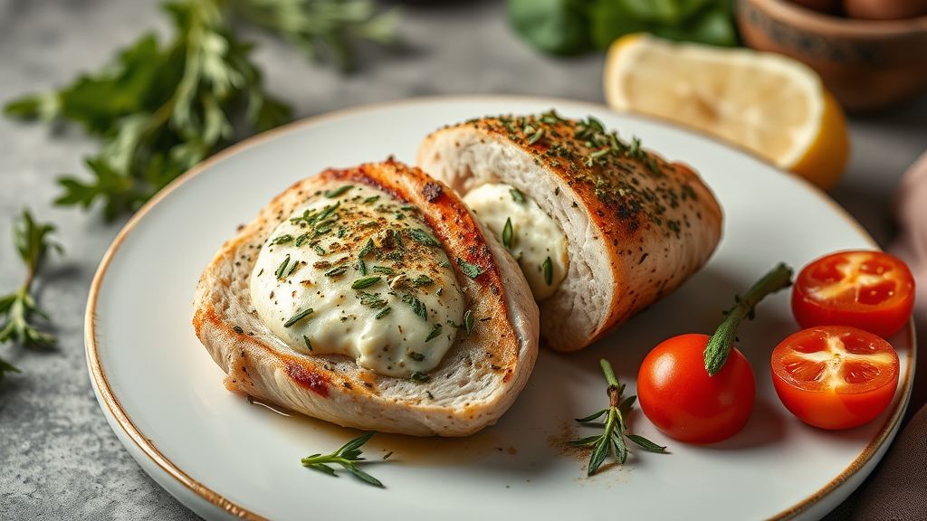 Herbed Cheese Stuffed Chicken Breast