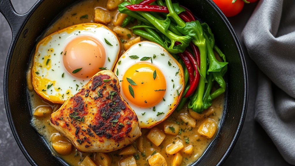 Herbed Chicken and Egg Skillet