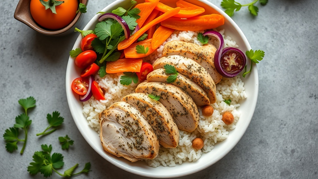Herbed Chicken and Vegetable Rice Bowl