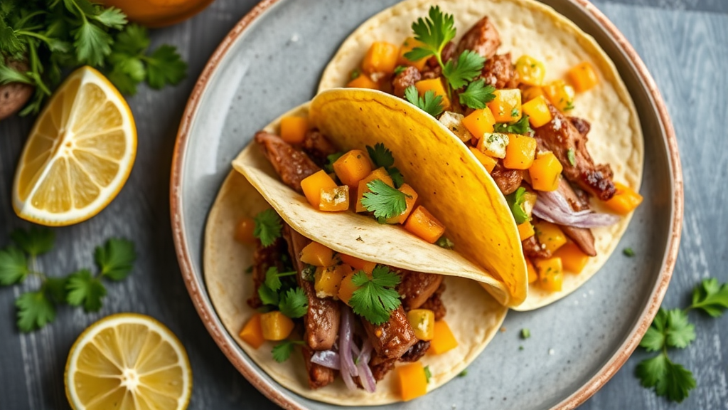 Herbed Duck Confit Tacos with Citrus Salsa