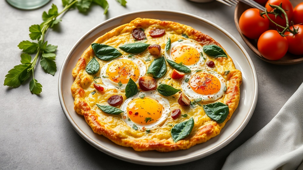 Herbed Egg Frittata with Goat Cheese and Spinach