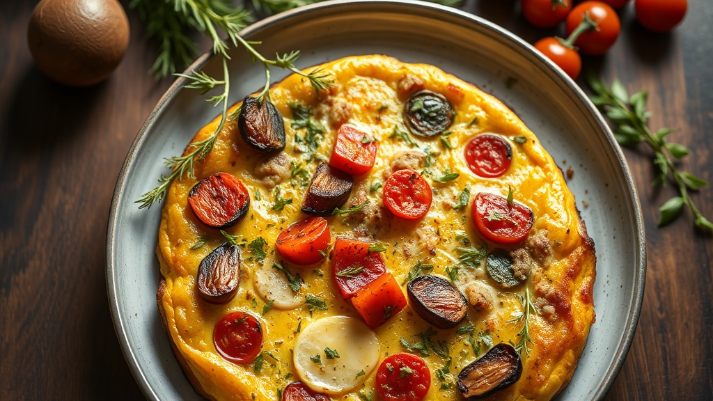 Herbed Frittata with Roasted Vegetables