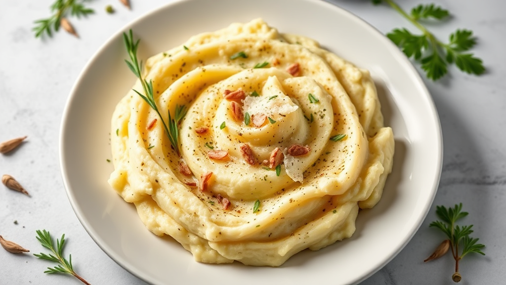Herbed Garlic Mashed Potatoes with Parmesan
