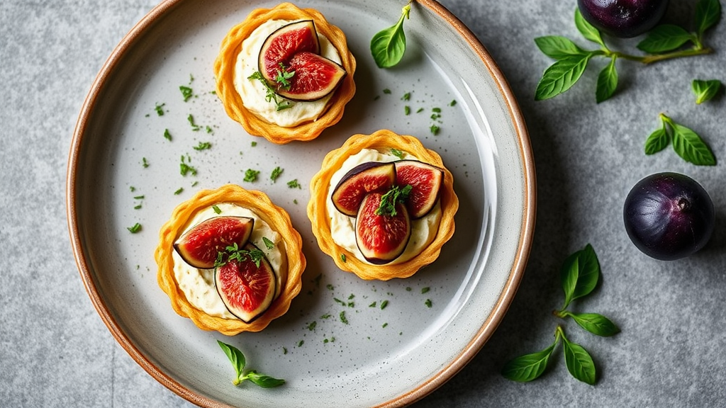 Herbed Goat Cheese and Fig Tartlets