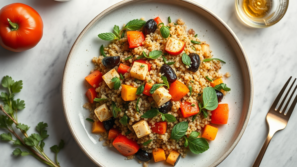 Herbed Quinoa and Roasted Vegetable Salad