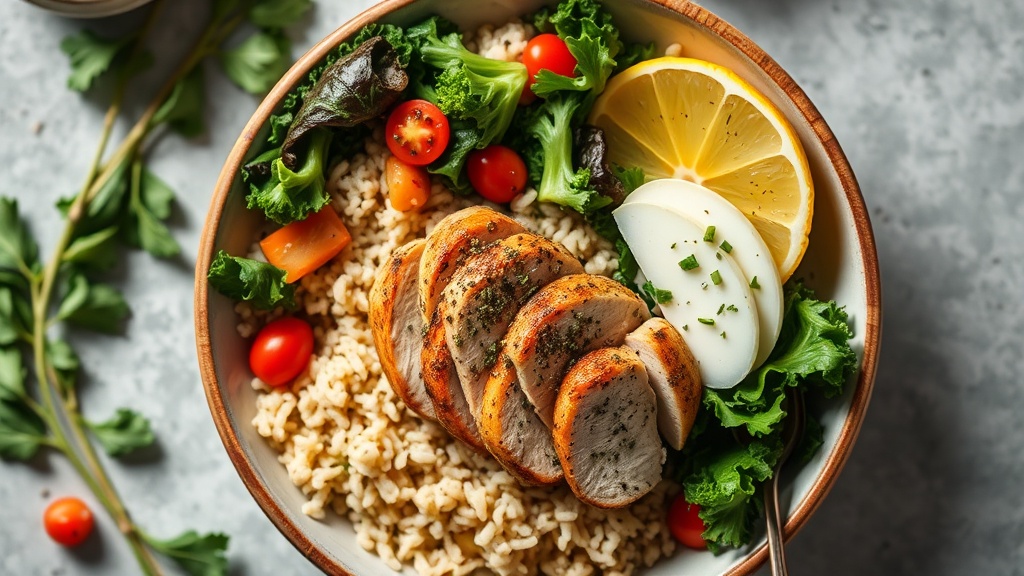 Herbed Turkey and Kale Rice Bowl
