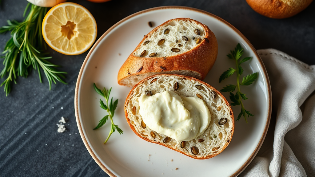 Herbed White Bread with Garlic Butter