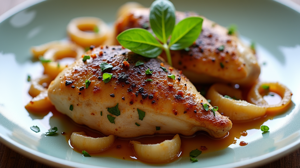 Herb-Infused Chicken with Caramelized Onions