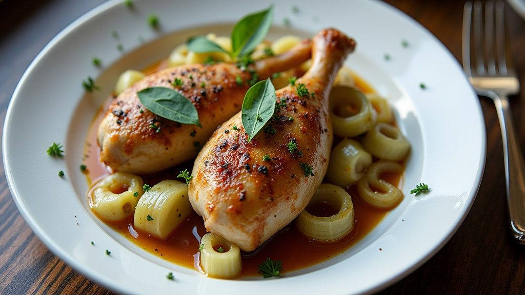 Herb-Infused Chicken with Caramelized Onions and Celery