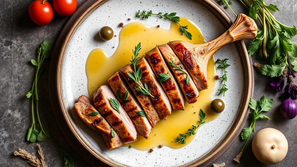 Herb-Infused Duck with Edible Herb Medley