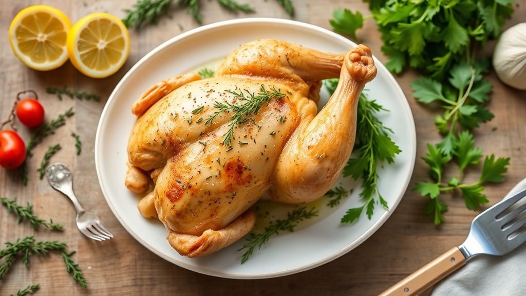 Herb-Infused Lemon Garlic Roast Chicken