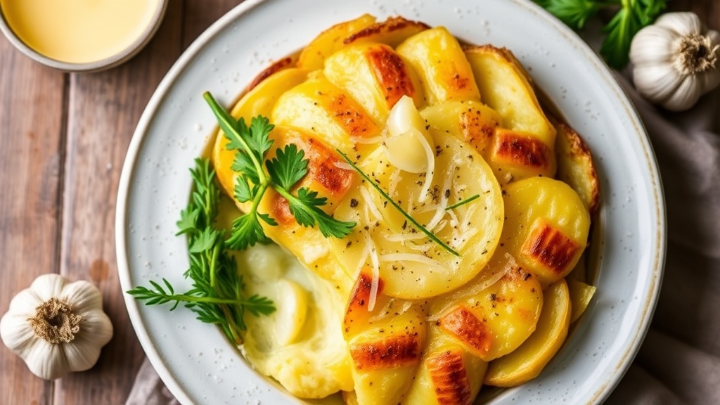 Herb-Infused Potato Gratin with Gruyère and Garlic