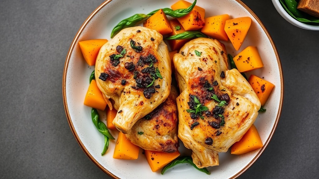 Herb-Roasted Chicken Thighs with Butternut Squash