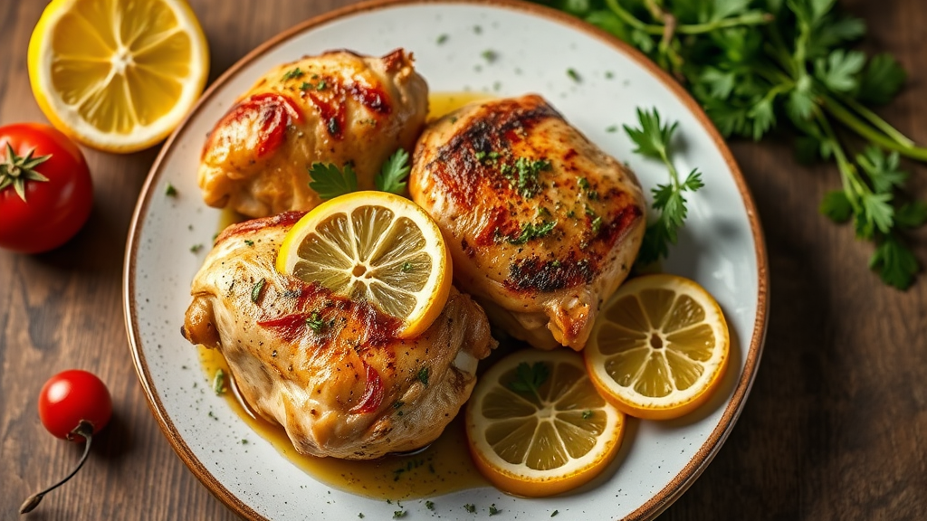 Herb-Roasted Chicken Thighs with Lemon and Garlic